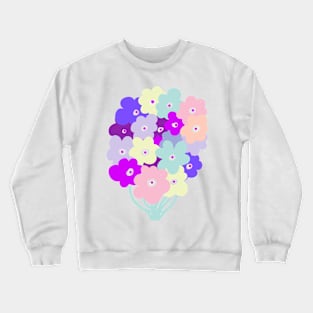 BUNCH OF PASTEL FLOWERS Crewneck Sweatshirt